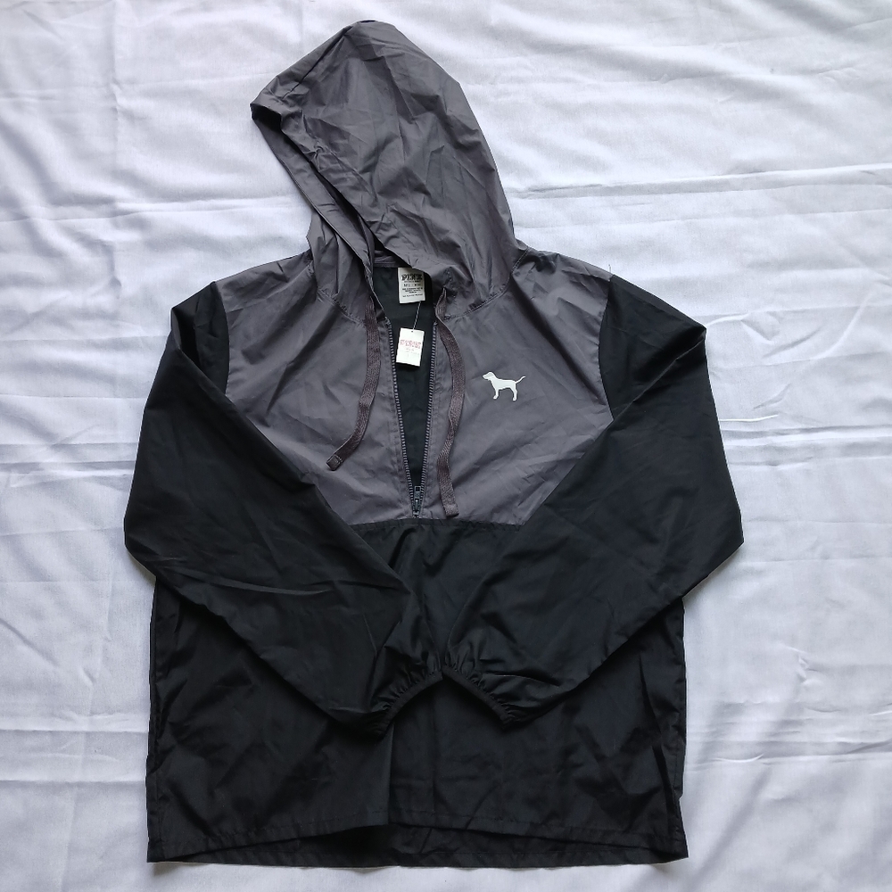 PINK Victoria's Secret Gray and Black Jacket Sz M/L‎